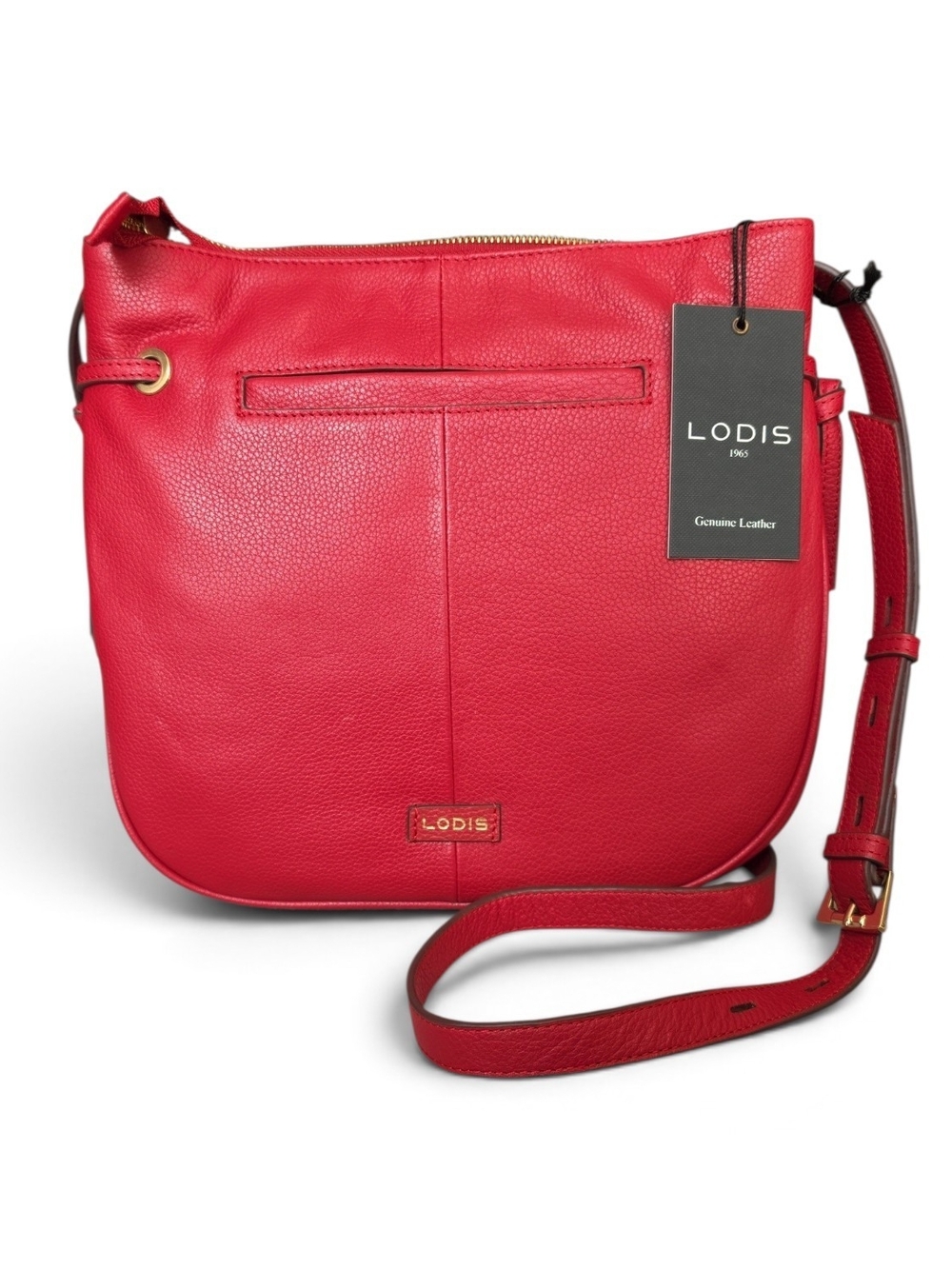 Lodis Red Leather Crossbody Bag